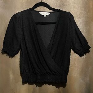 Madewell Black Textured Blouse